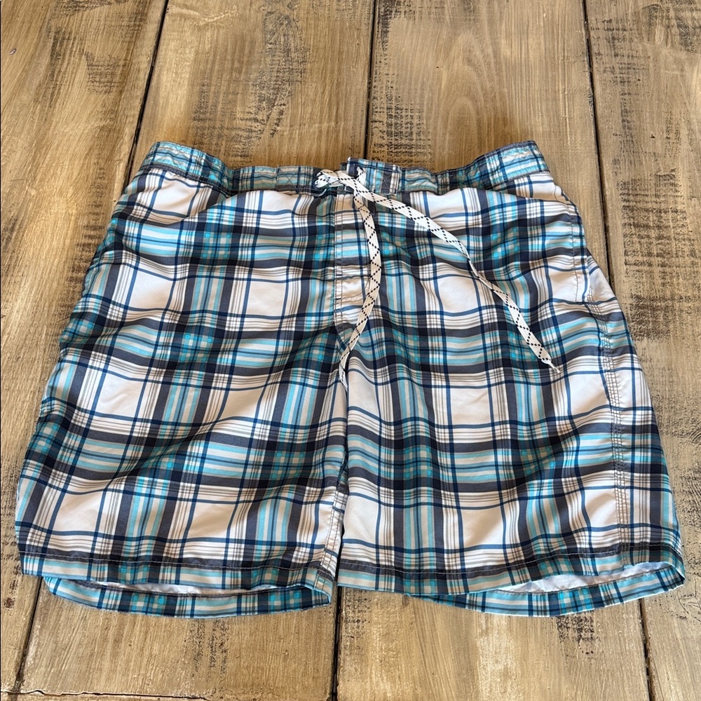 Merona Blue Plaid Men's Athletic Shorts